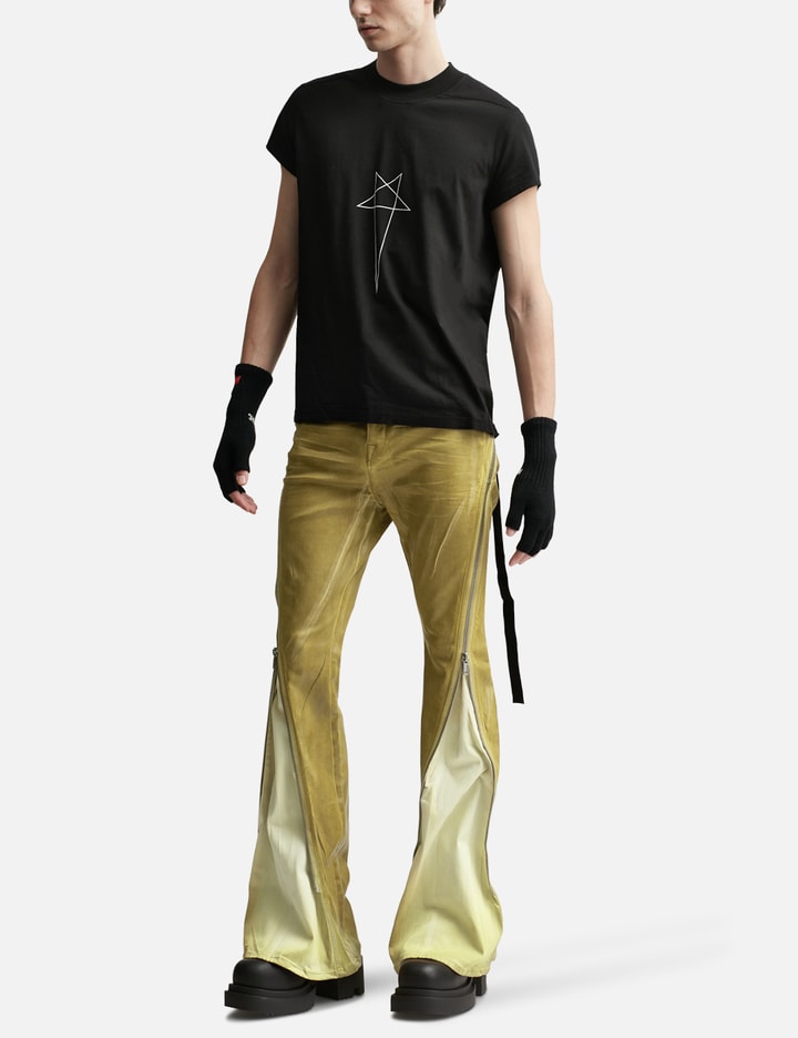 BOLAN BANANA IN OCHRE FOIL STRETCH DENIM