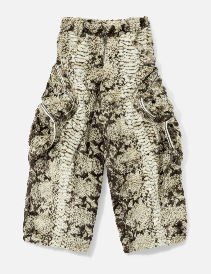 Snakes Pants Faux Fur Pocket Pants