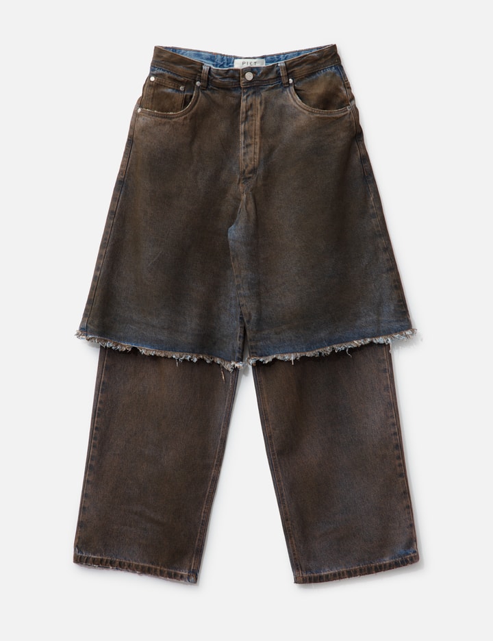 Overlayed Denim Trousers