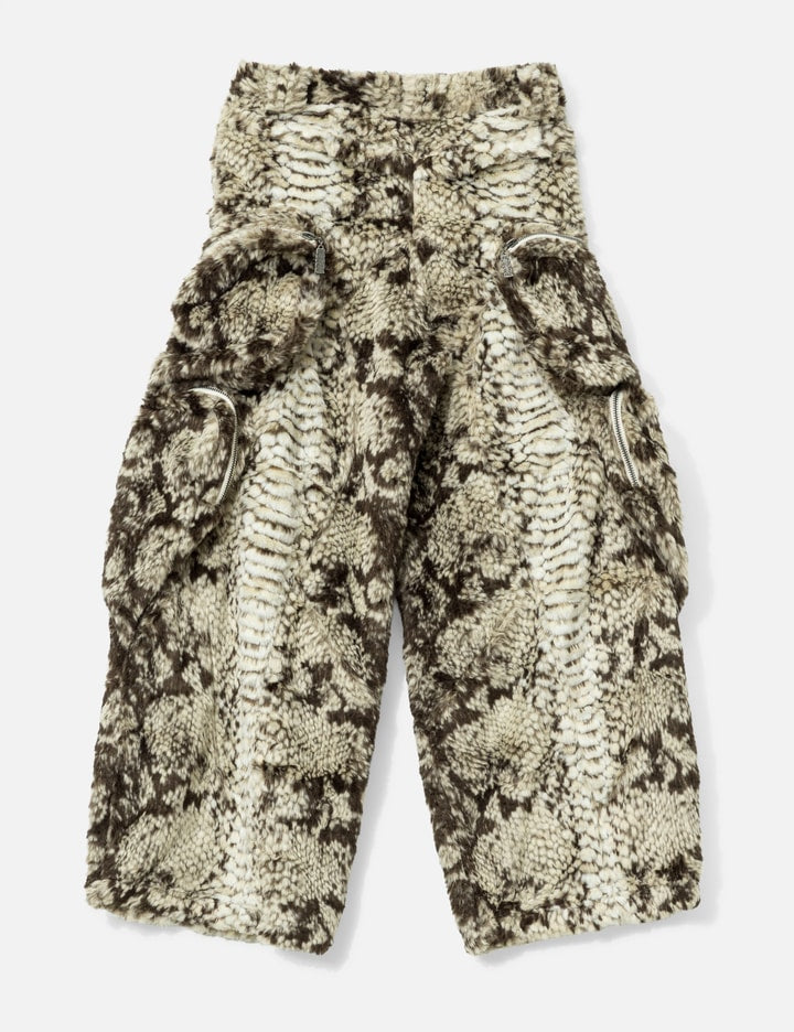 Snakes Pants Faux Fur Pocket Pants