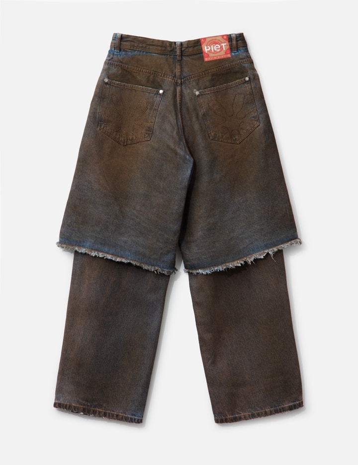 Overlayed Denim Trousers
