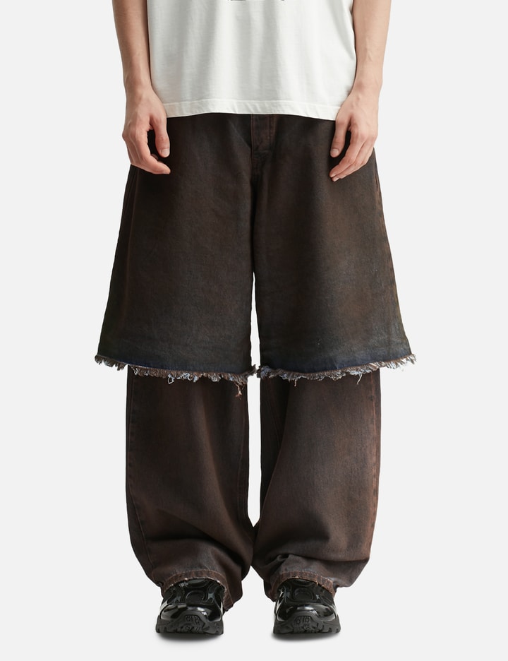 Overlayed Denim Trousers