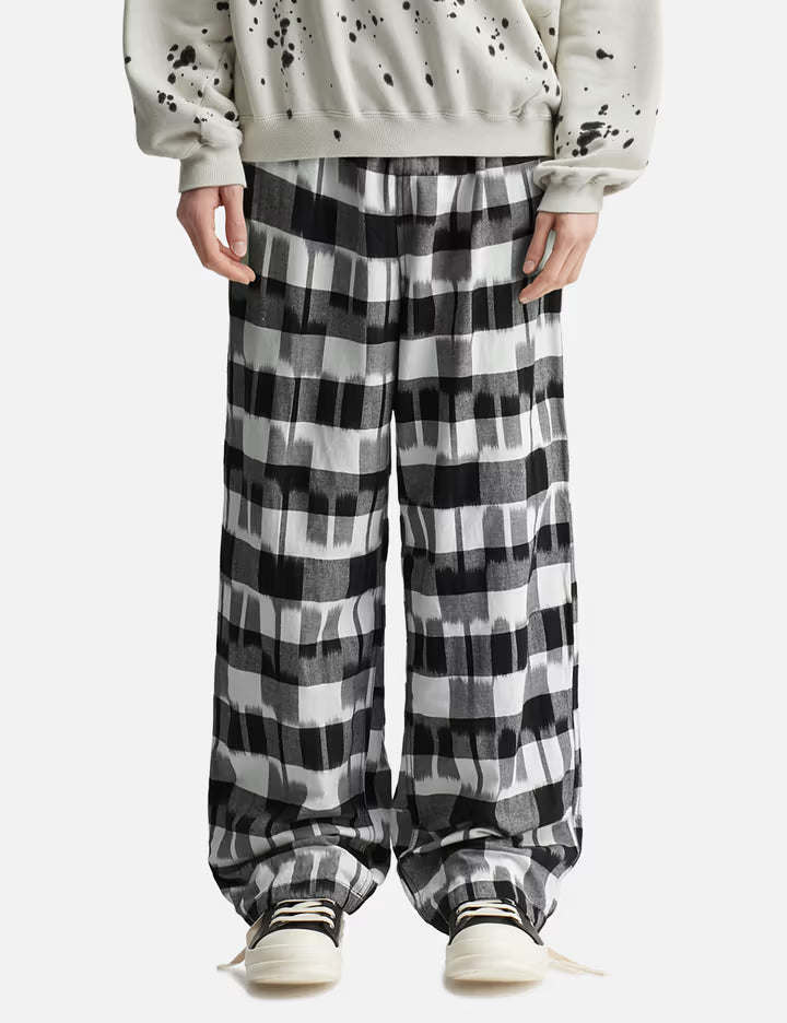 Ikat Check Easy Pants