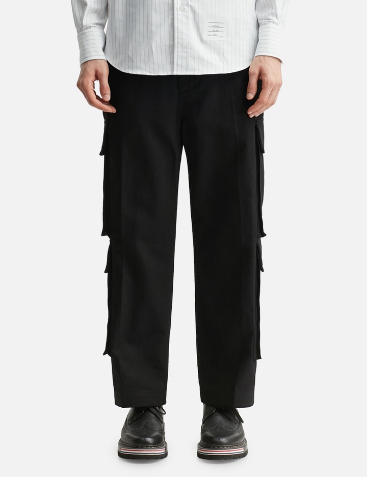 Washed Cotton Utility Chino Cargo Trouser