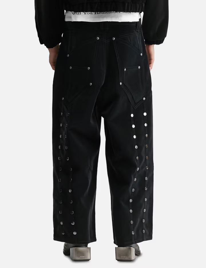 "Stephen" Black Baggy Pants