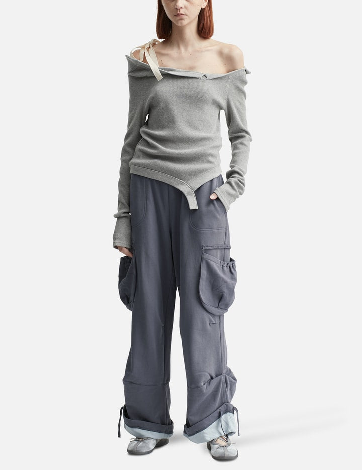 Utility Contrast Trim Jersey Pants