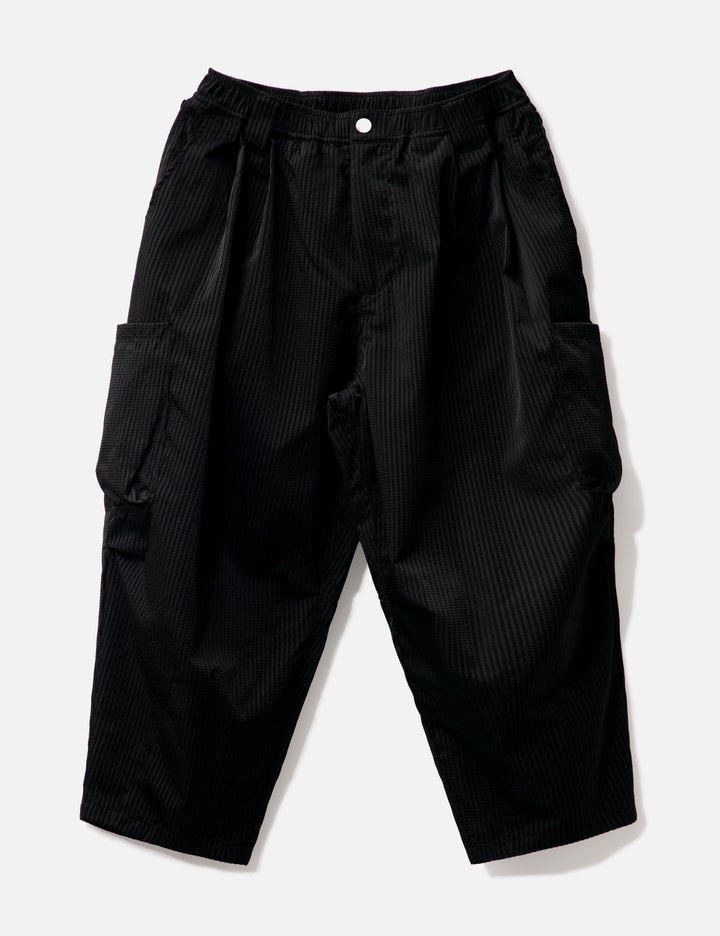 SEERSUCKER CROPPED CARGO PANTS