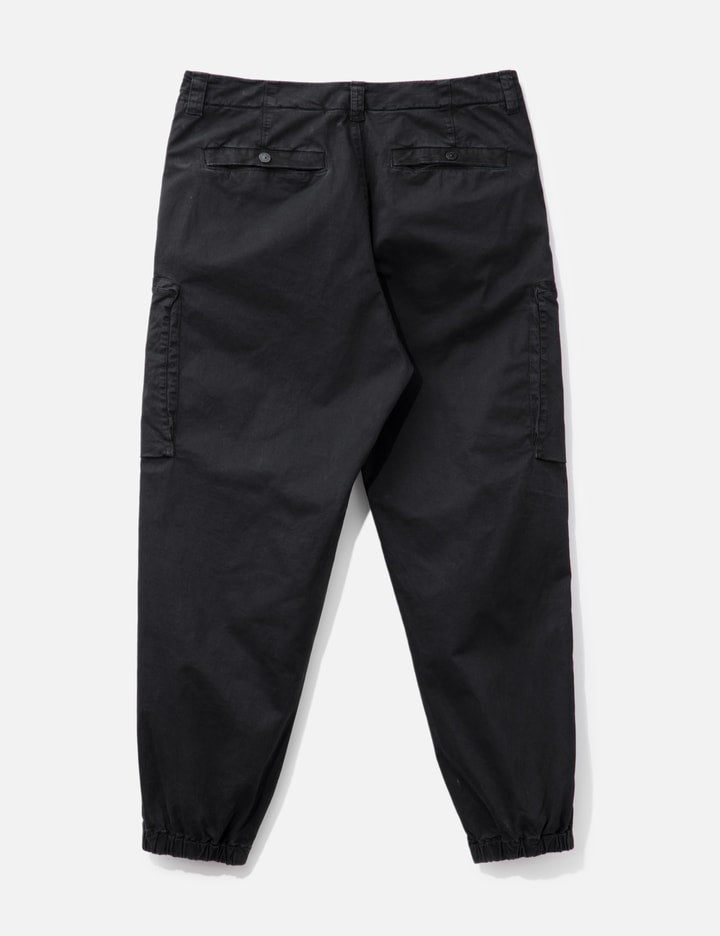 Stretch Organic Broken Twill Cotton 'Old' Effect Cargo Sweatpants