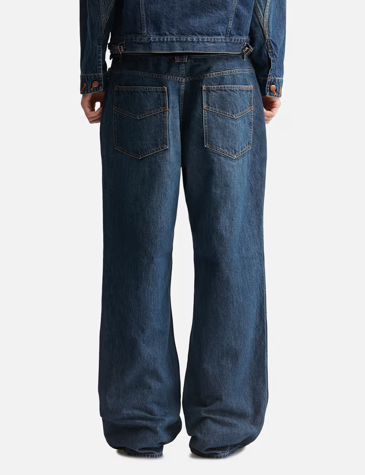 Papillon Embroidery Boot-Cut Jean - 12oz Denim