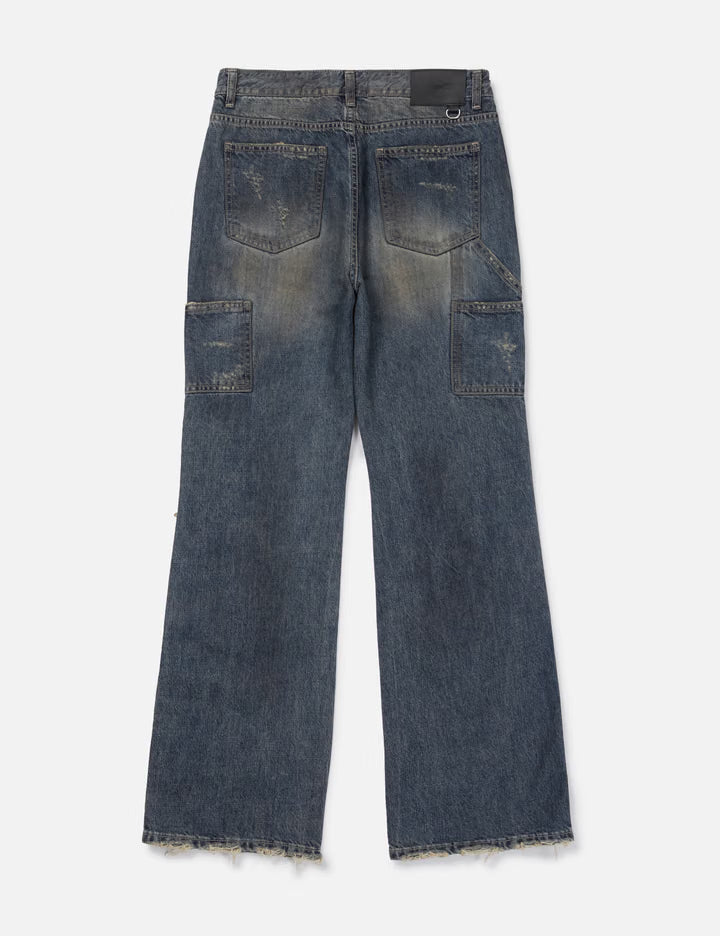 Patched Distressed Denim