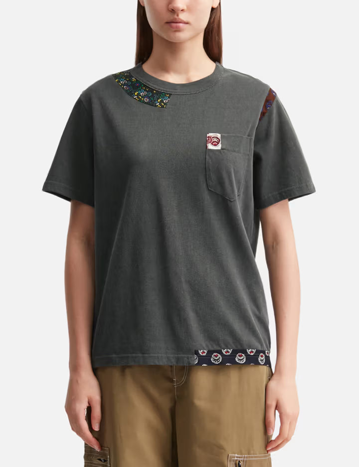 Patchwork Garment Dyed Tee Shirt
