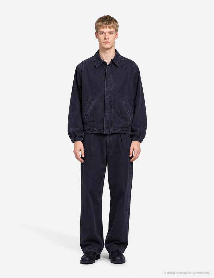 Peached Cotton Twill Garment-Dye Balloon Silhouette Blouson