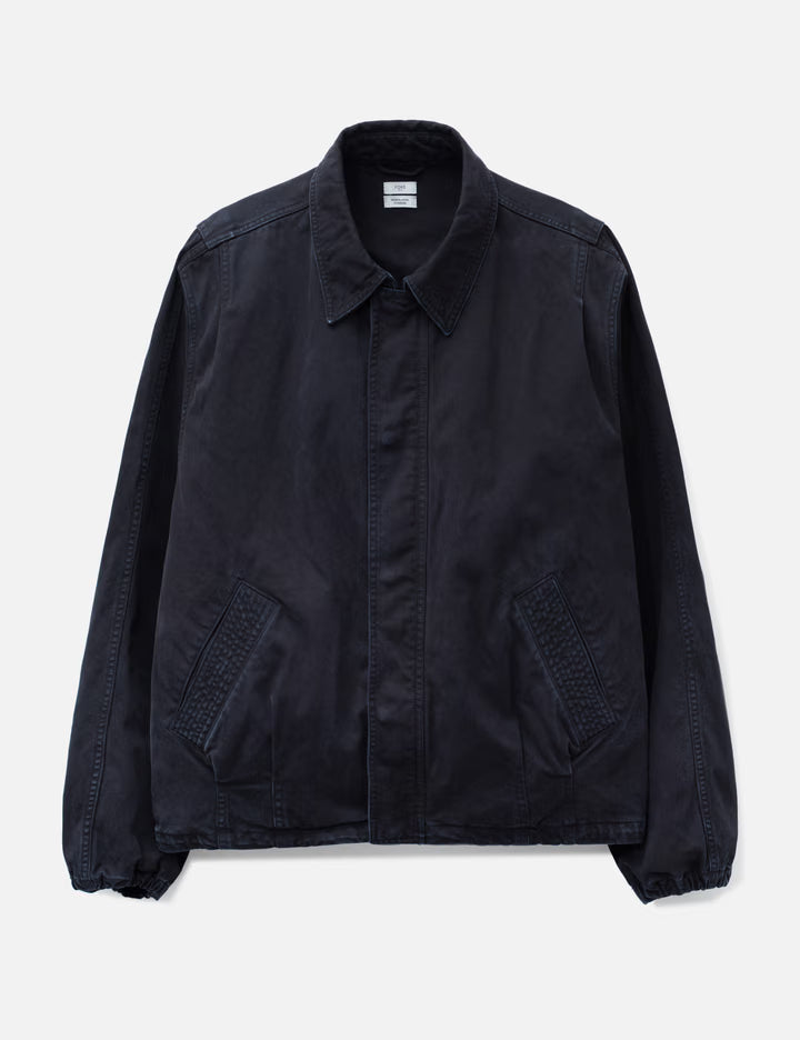 Peached Cotton Twill Garment-Dye Balloon Silhouette Blouson