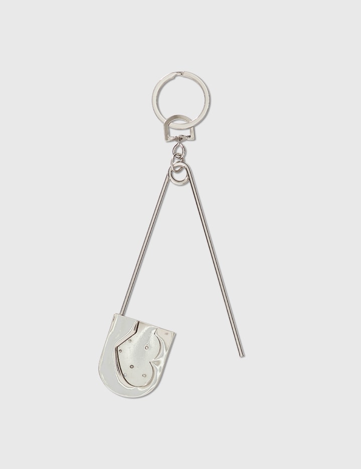 1%ove Safety Pin Keychain