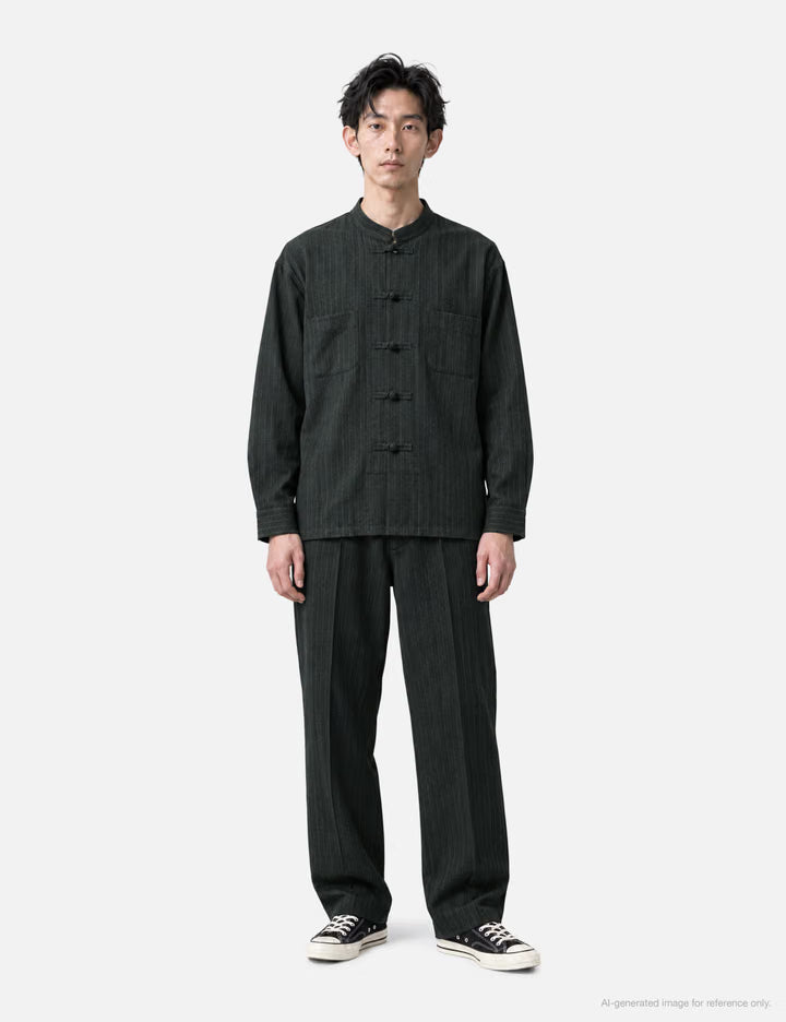 Pinstripe Double Button Shirt