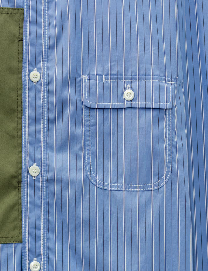 Striped Patch Detail Shirt