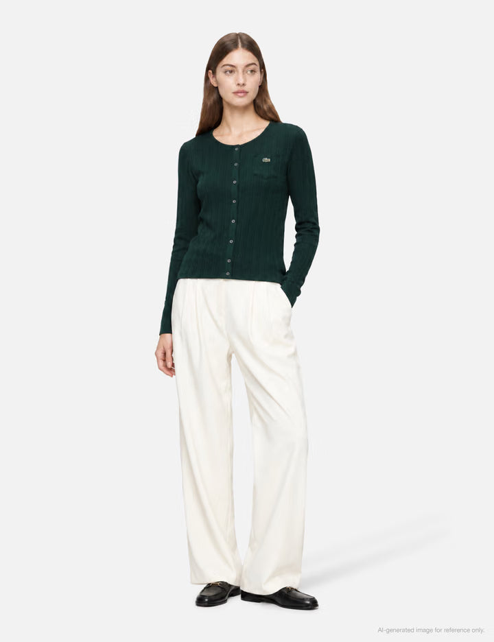 Pointelle Long Sleeved T-Shirt