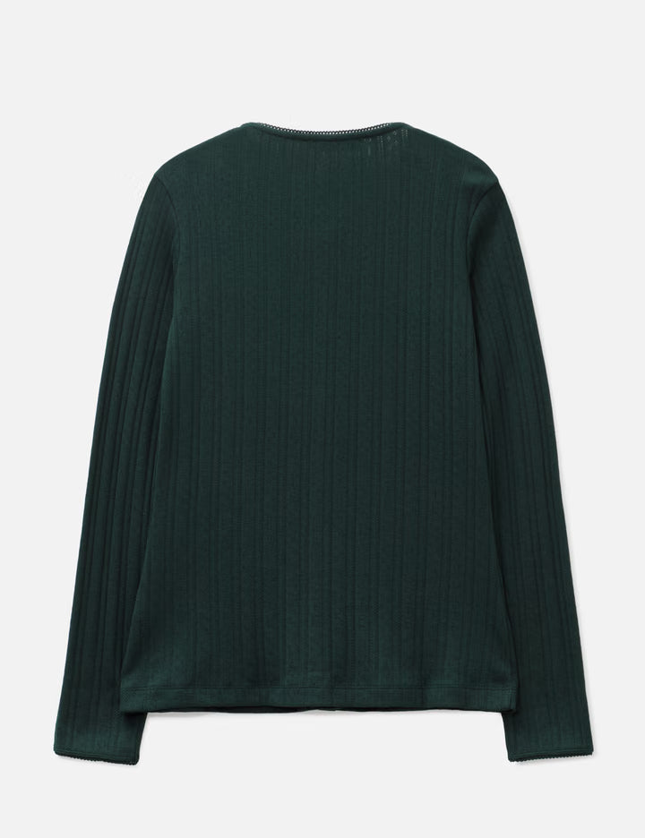 Pointelle Long Sleeved T-Shirt