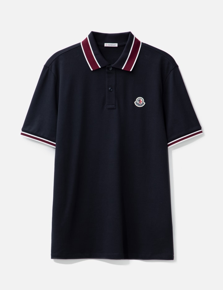 DARK BLUE LOGO PATCH POLO SHIRT