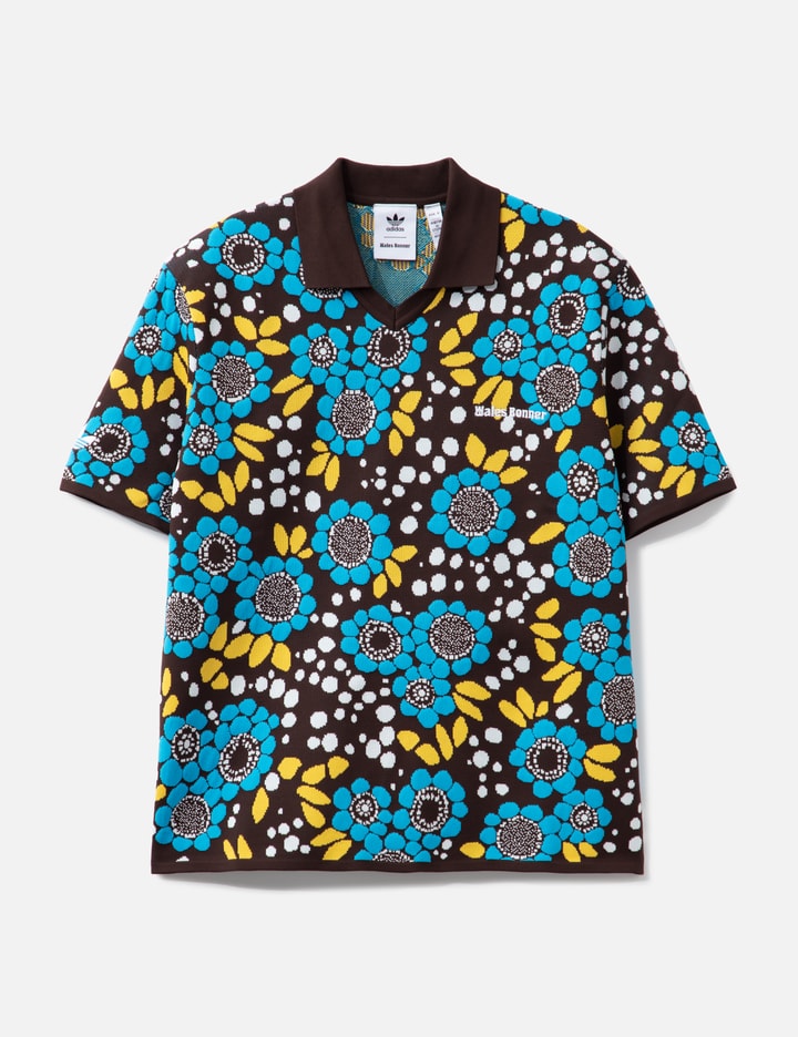 Wales Bonner Knit Floral Polo Shirt