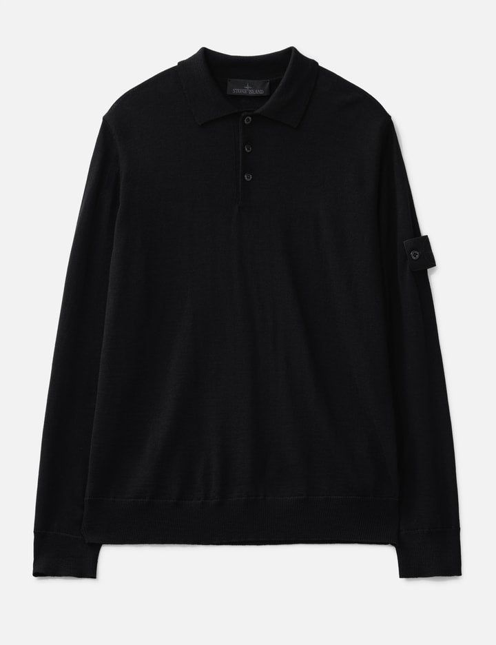 Pure Light RWS Wool_Stone Island Ghost Long-sleeve Polo Jumper