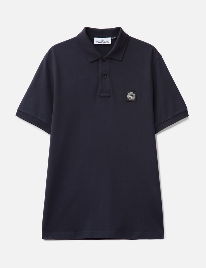 Short-sleeve Polo Shirt With Compass Patch