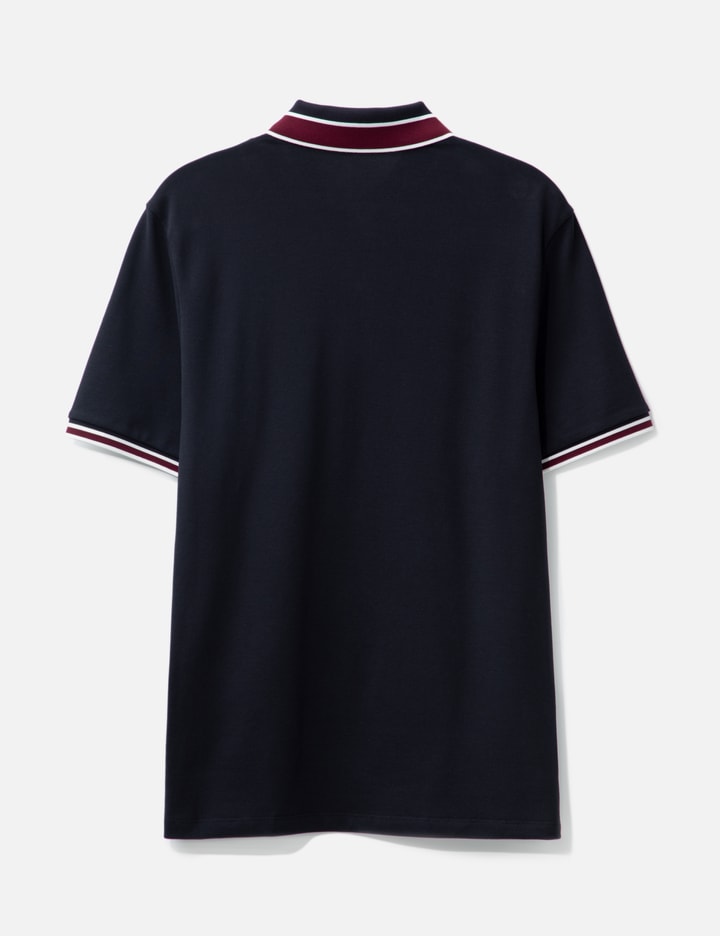 DARK BLUE LOGO PATCH POLO SHIRT