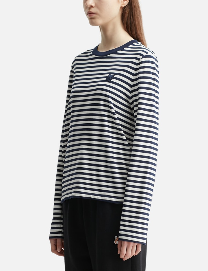 Bold Fox Head Patch Multi Stripes Regular LS T-shirt