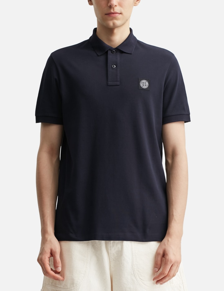 Short-sleeve Polo Shirt With Compass Patch