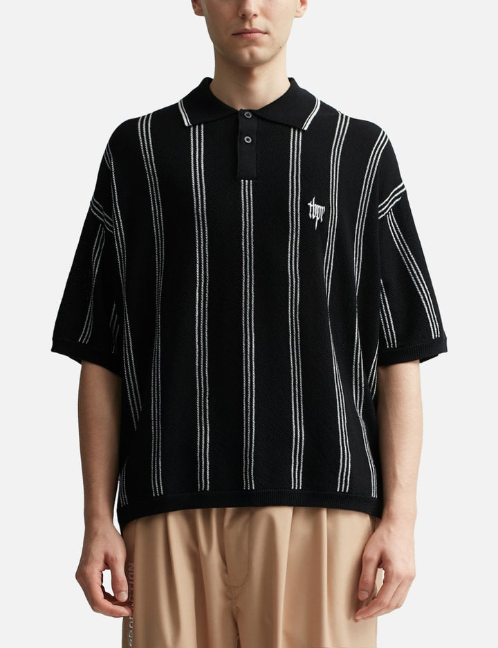 Stripe Knit Polo