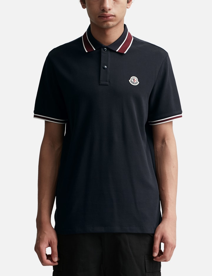 DARK BLUE LOGO PATCH POLO SHIRT