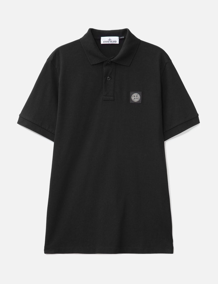 Slim-fit Short-sleeve Polo Shirt With Compass Patch
