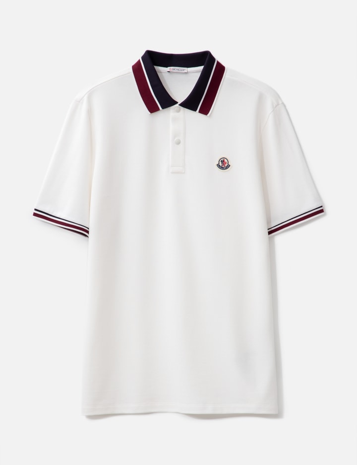 OPTICAL WHITE LOGO PATCH POLO SHIRT