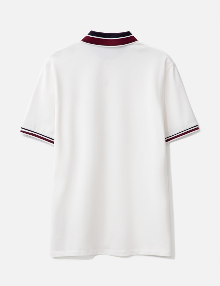 OPTICAL WHITE LOGO PATCH POLO SHIRT