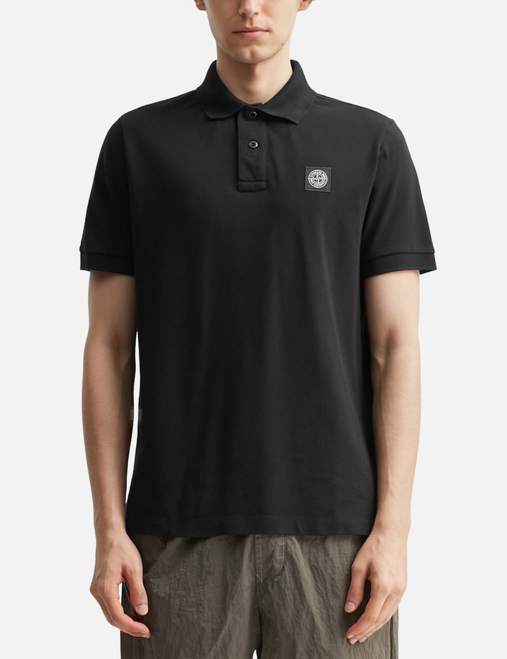 Slim-fit Short-sleeve Polo Shirt With Compass Patch