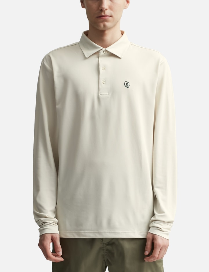 Monogram Long Sleeve Polo