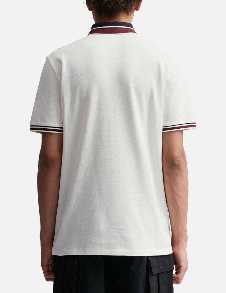 OPTICAL WHITE LOGO PATCH POLO SHIRT