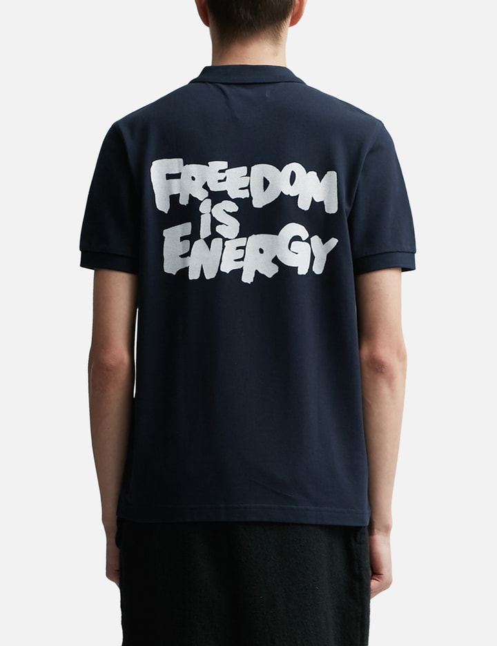 CDG Shirt X Fred Perry Short Sleeve Polo "Freedom is energy"