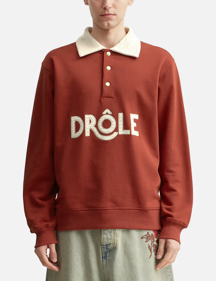 Polo Drôle Col Crochet