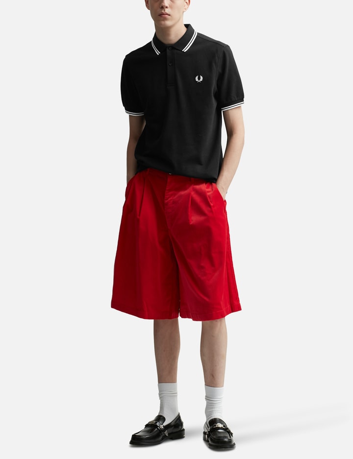 CDG Shirt X Fred Perry Short Sleeve Striped Polo "Strong Will"