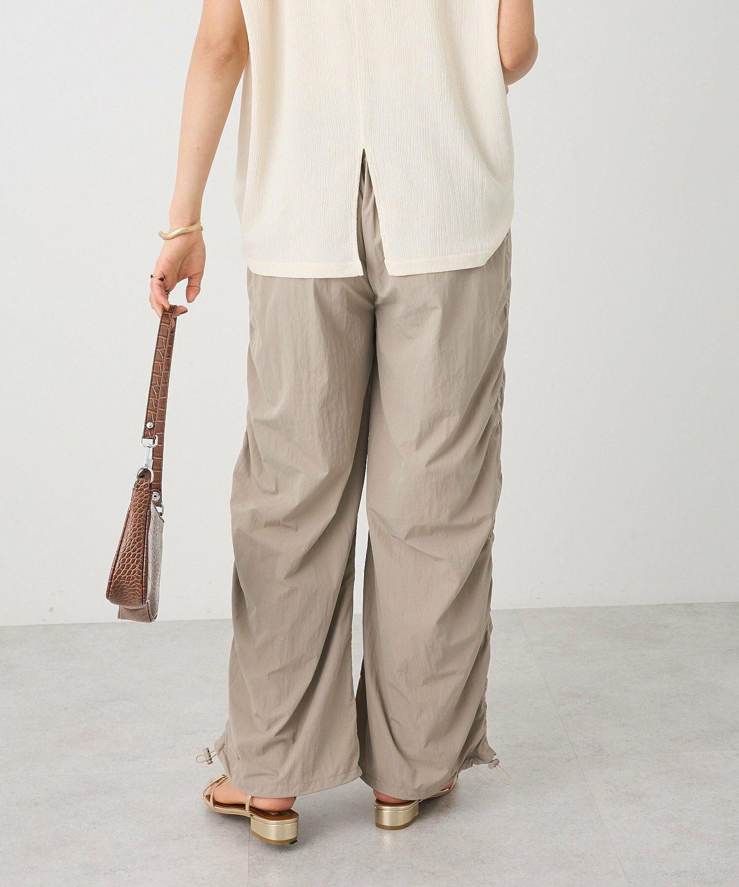 Sui Side Shirred Cargo Pants
