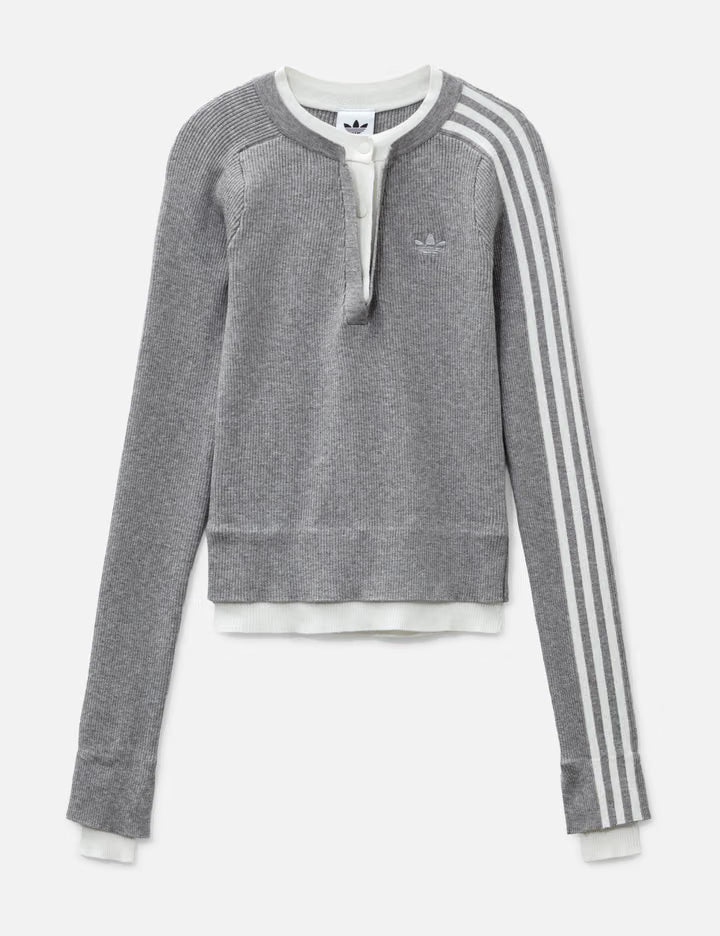 Premium 3S Button Crew Sweatshirt