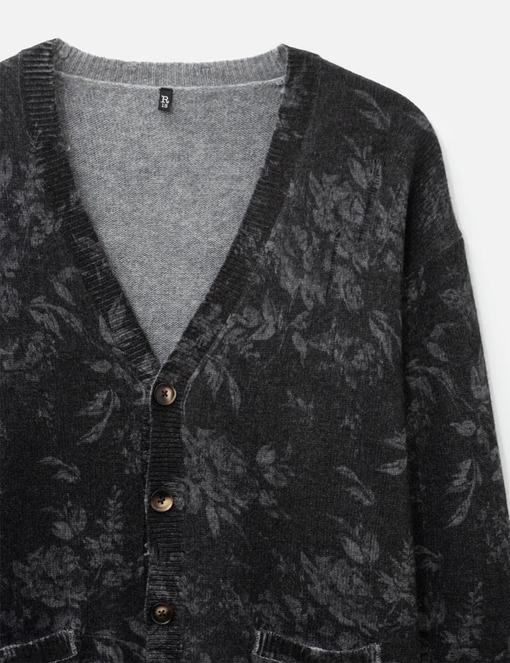 Printed Boyfriend Cardigan