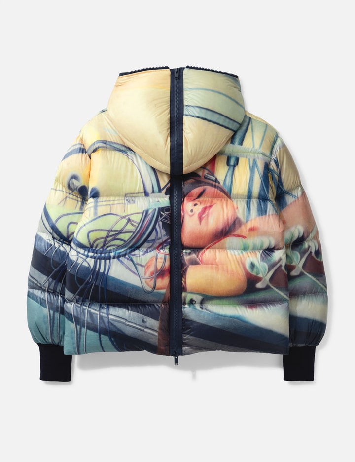 UC2E4203 Allover Print Zip Front & Back Down Jacket