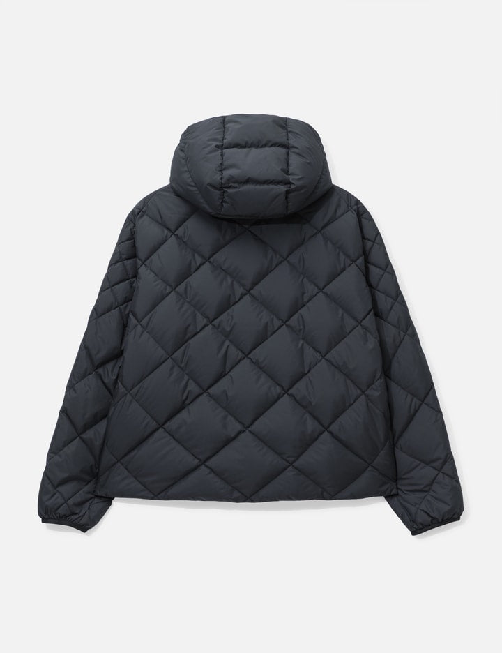 Merak Geometric-Quilted Hooded Short Down Jacket