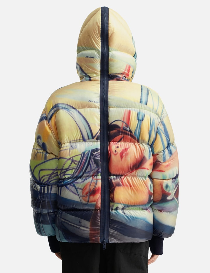 UC2E4203 Allover Print Zip Front & Back Down Jacket