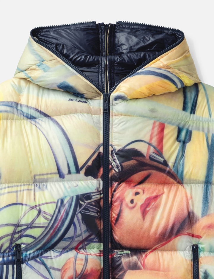UC2E4203 Allover Print Zip Front & Back Down Jacket