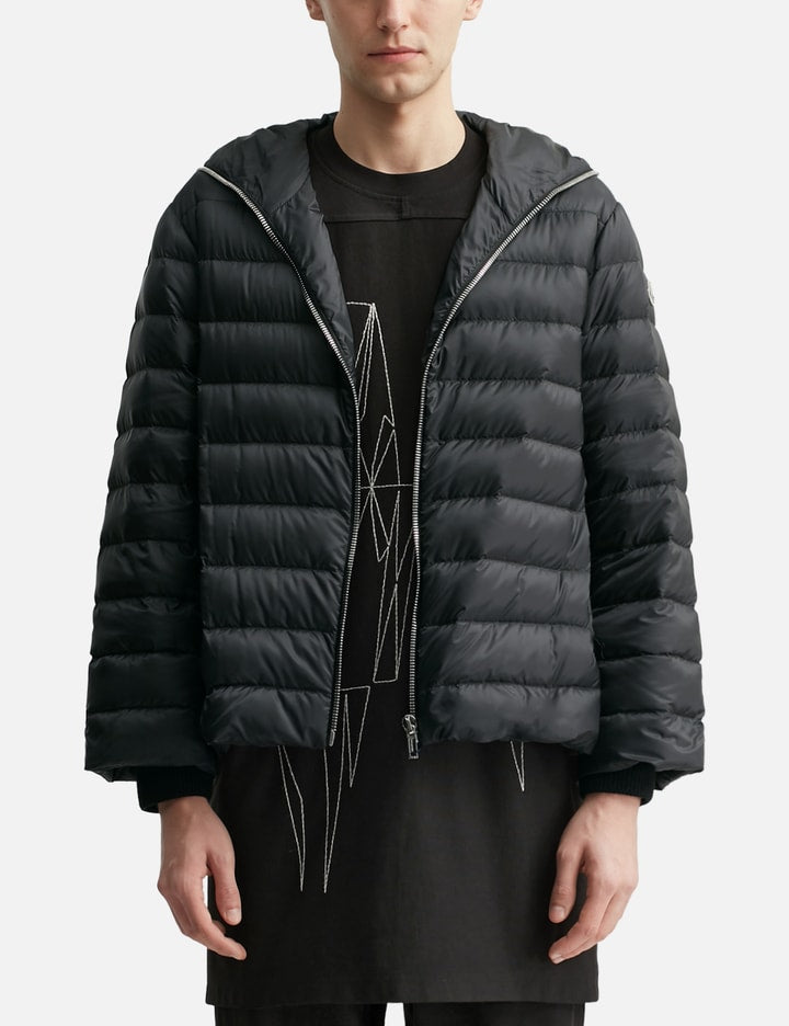 Moncler + Rick Owens Ziplock Hooded Short Down Jacket