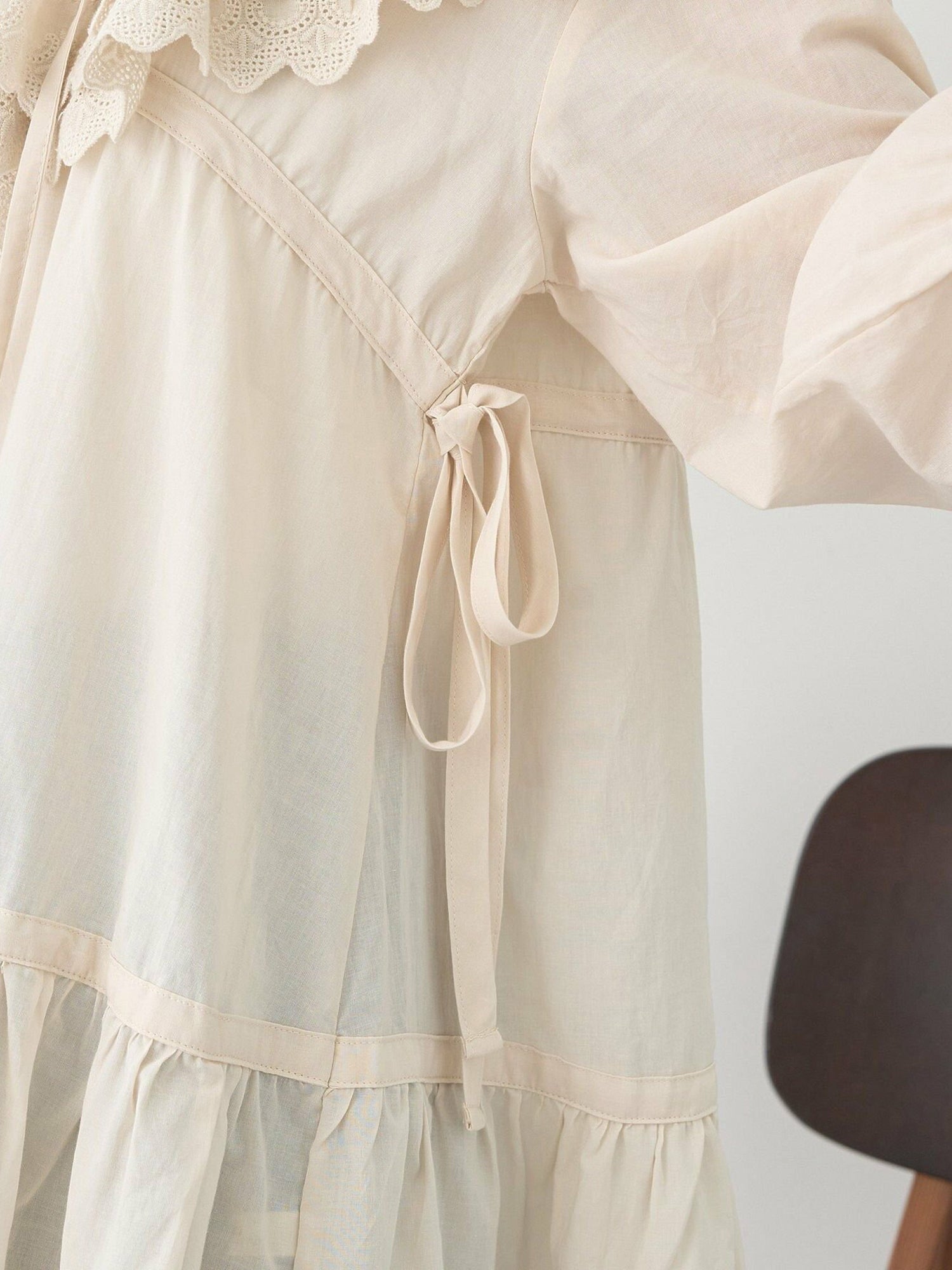 Mizuki Ribbon Ruffle Mini Dress