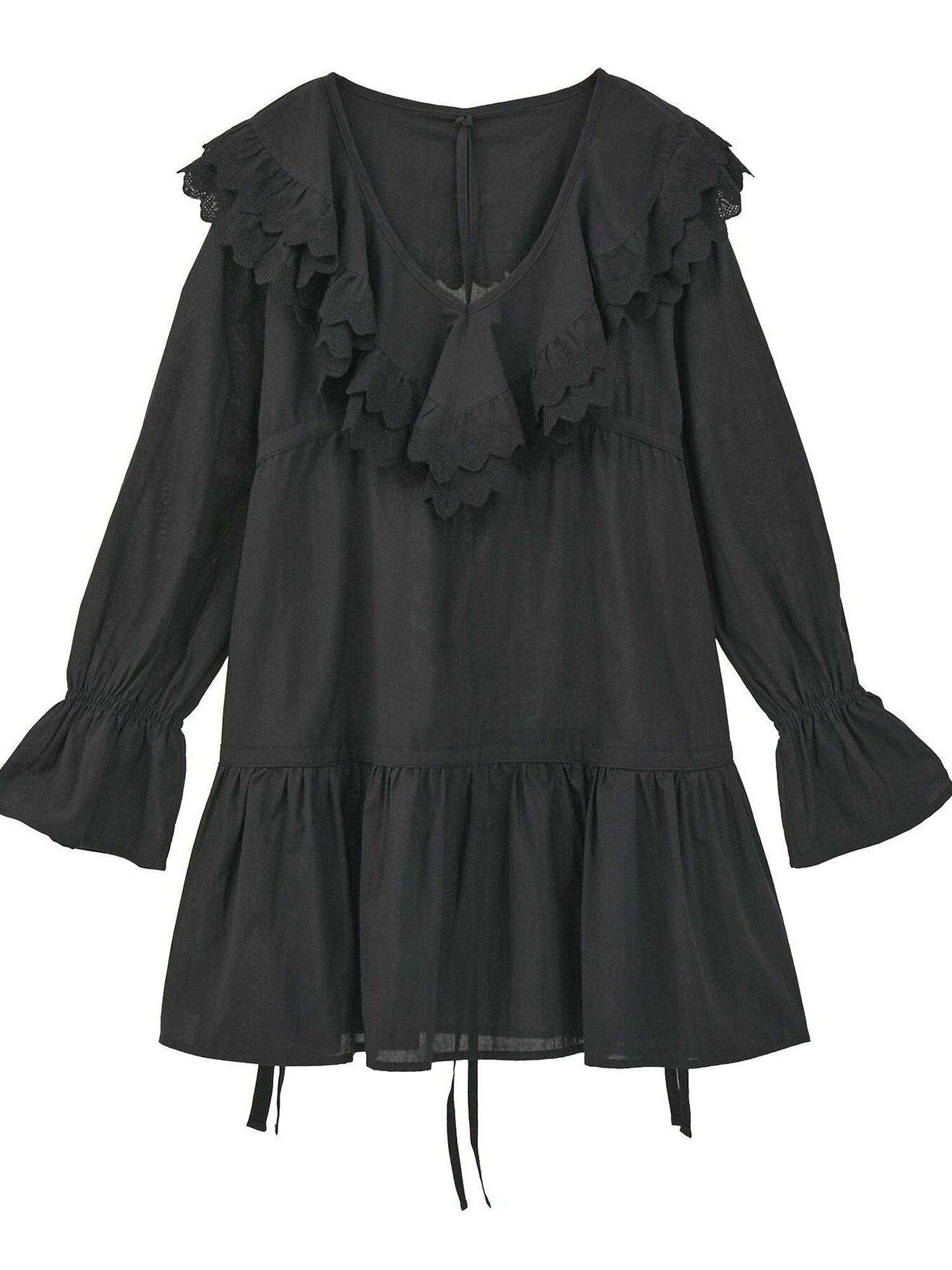 Mizuki Ribbon Ruffle Mini Dress